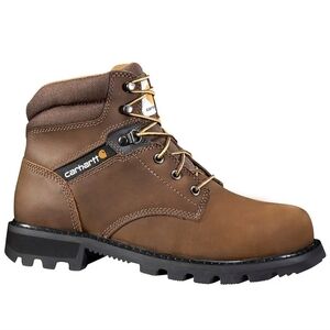 Carhartt "6-inch Soft Toe Work Boot" Oiled Leather Lace Up Brown, Men's Size 12W